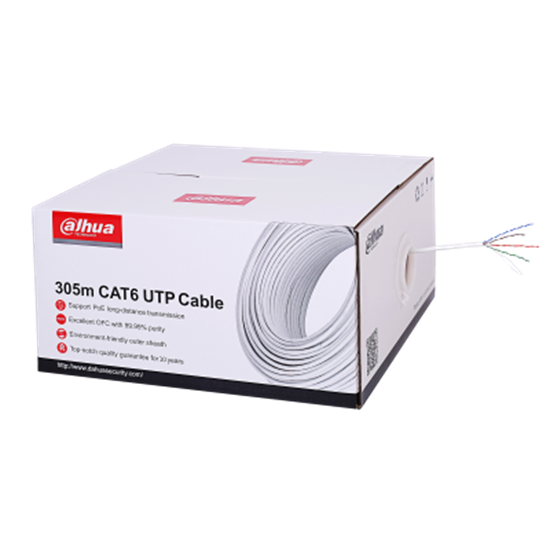 Dahua DH-PFM920-6UN UTP CAT6 305M Dış Ortam Polietilen Bakır Network Kablosu