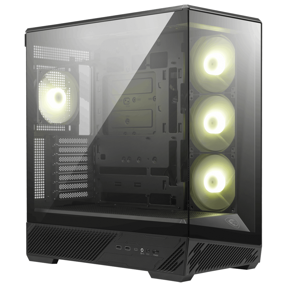 MSI MAG Pano 130R PZ Tempered Glass 4x ARGB USB 3.2 ATX Gaming Kasa, Siyah