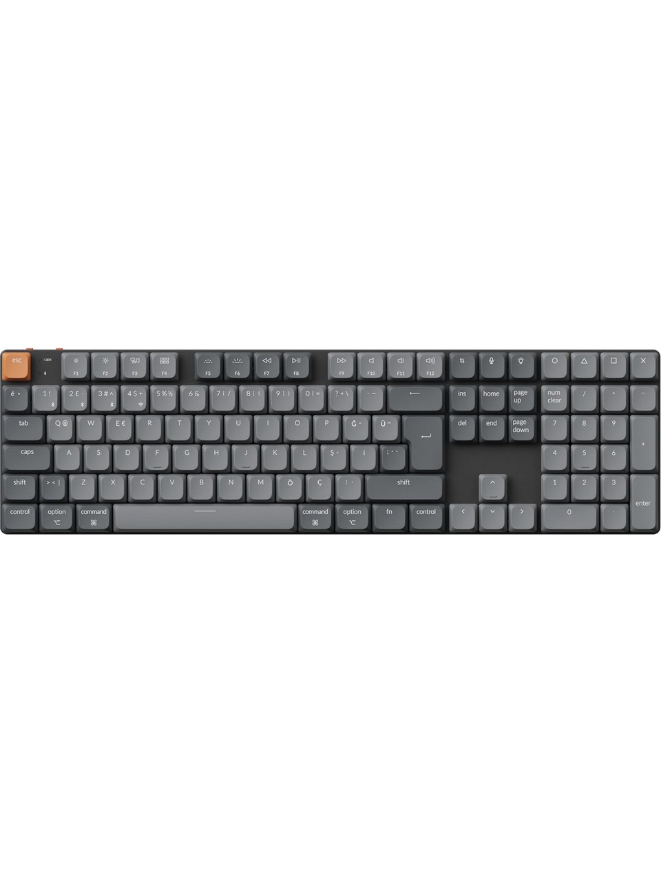 Keychron K5 Max K5M-H3-TR Low Profile Brown Switch RGB Kablosuz TR Mekanik Gaming Oyuncu Klavye