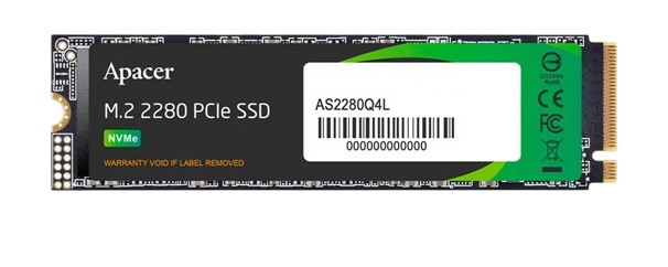 Apacer AP256GAS2280Q4L-1 AS2280Q4L 256GB PCIe Gen4x4 NVMe M.2 SSD 3300/1300MB/s