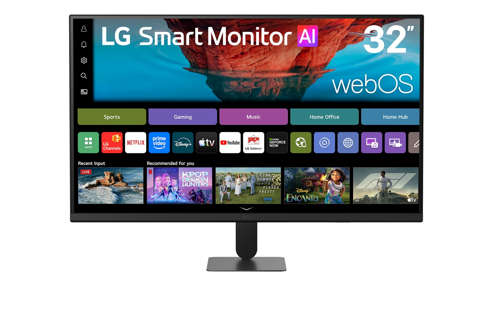 LG 32U701SB-B 31.5" 4K UHD IPS webOS 3840x2160 HDR10 HDMI USB Smart Monitör