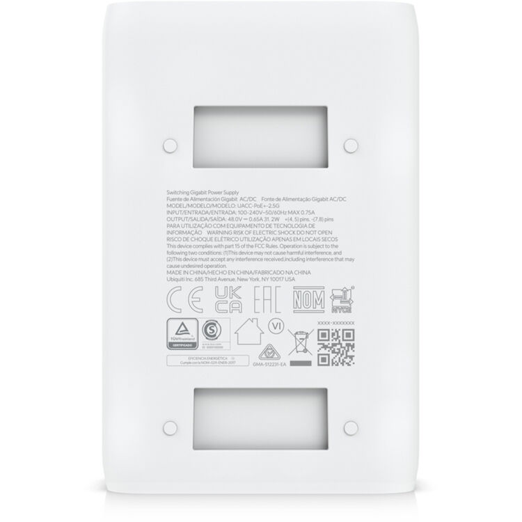 Ubiquiti UniFi UACC-POE+-2.5G 2.5G PoE+ Adapter 30W Destekli PoE Enjektor