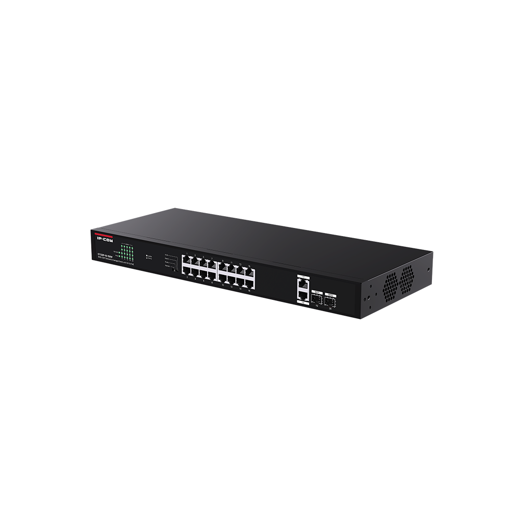 IP-Com G1120P-16-150W 16 Port Gigabit+2xgb RJ45/SFP Uplink 135W Poe Rackmount Switch