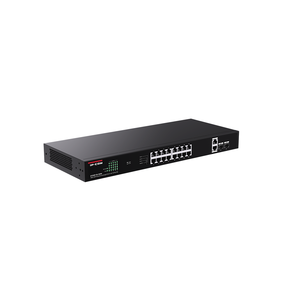 IP-Com G1120P-16-150W 16 Port Gigabit+2xgb RJ45/SFP Uplink 135W Poe Rackmount Switch