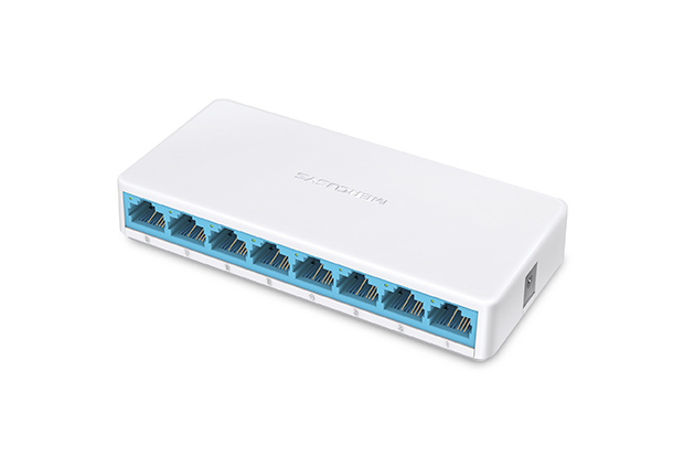 Mercusys MS108 8 Port 10/100Mbps Fast Ethernet Plastik Kasa Tak Çalıştır Network Switch