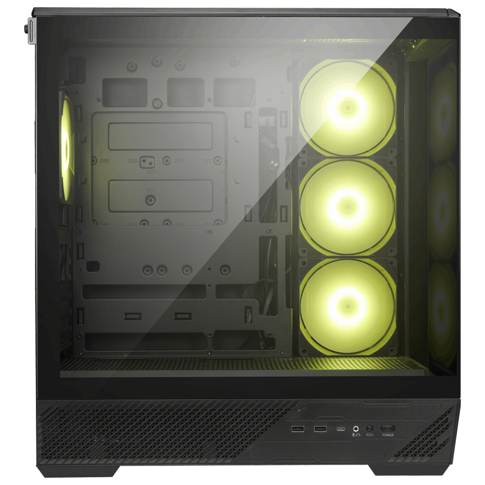 MSI MAG Pano 130R PZ Tempered Glass 4x ARGB USB 3.2 ATX Gaming Kasa, Siyah