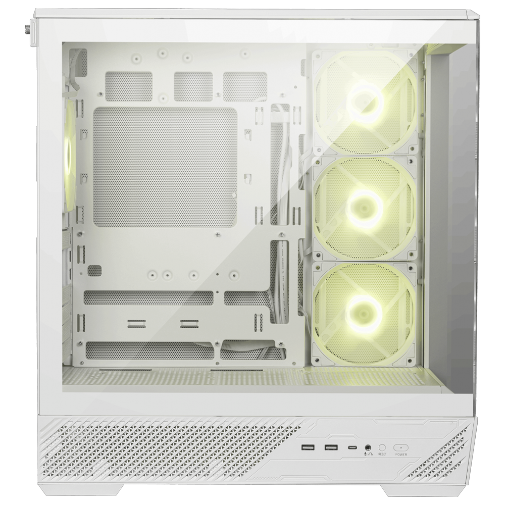 MSI MAG Pano 130R PZ Tempered Glass 4x ARGB USB 3.2 ATX Gaming Kasa, Beyaz