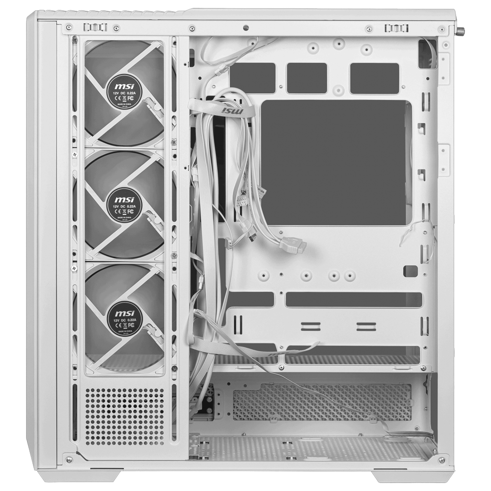 MSI MAG Pano 130R PZ Tempered Glass 4x ARGB USB 3.2 ATX Gaming Kasa, Beyaz