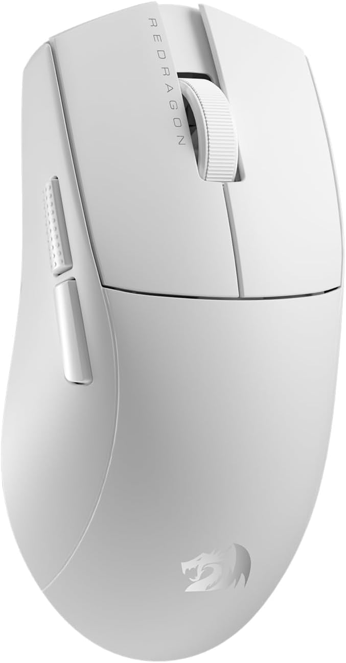 Redragon M916W Pro 1K 3 Modlu Bağlantı 26000 Max DPI Kablosuz Oyuncu Mouse, Beyaz