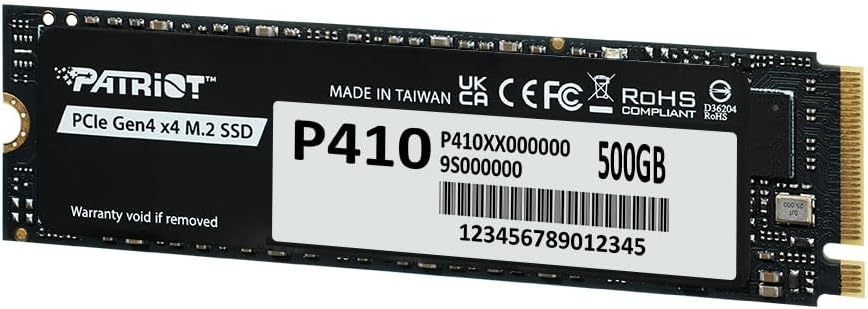 Patriot P410P500GM28H P410 500GB PCIe Gen4 x4 NVMe M.2 SSD 5000MB/s Okuma 2300MB/s Yazma