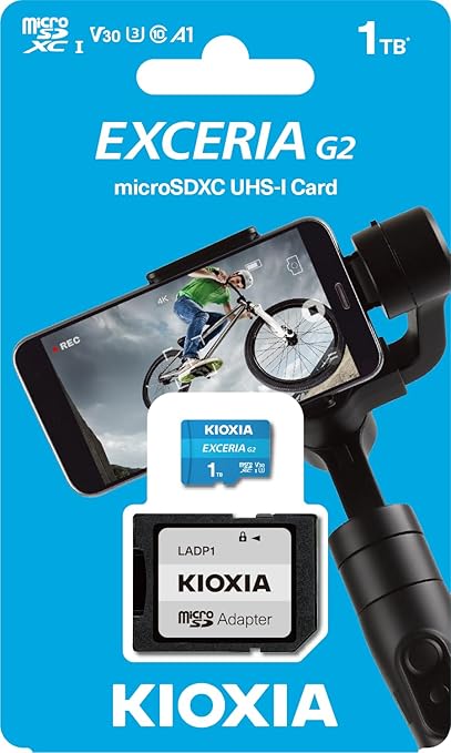 Kioxia Exceria G2 LMEX2L001TG2 Class 10 UHS-I U3 V30 1 TB Micro SD Kart