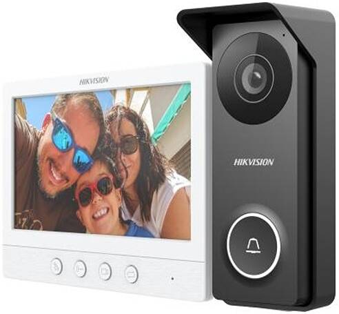 Hikvision DS-KIS213 4 Kablolu HD 7" LCD Ekran Dahili Mikrofon ve Hoparlör Interkom Kiti