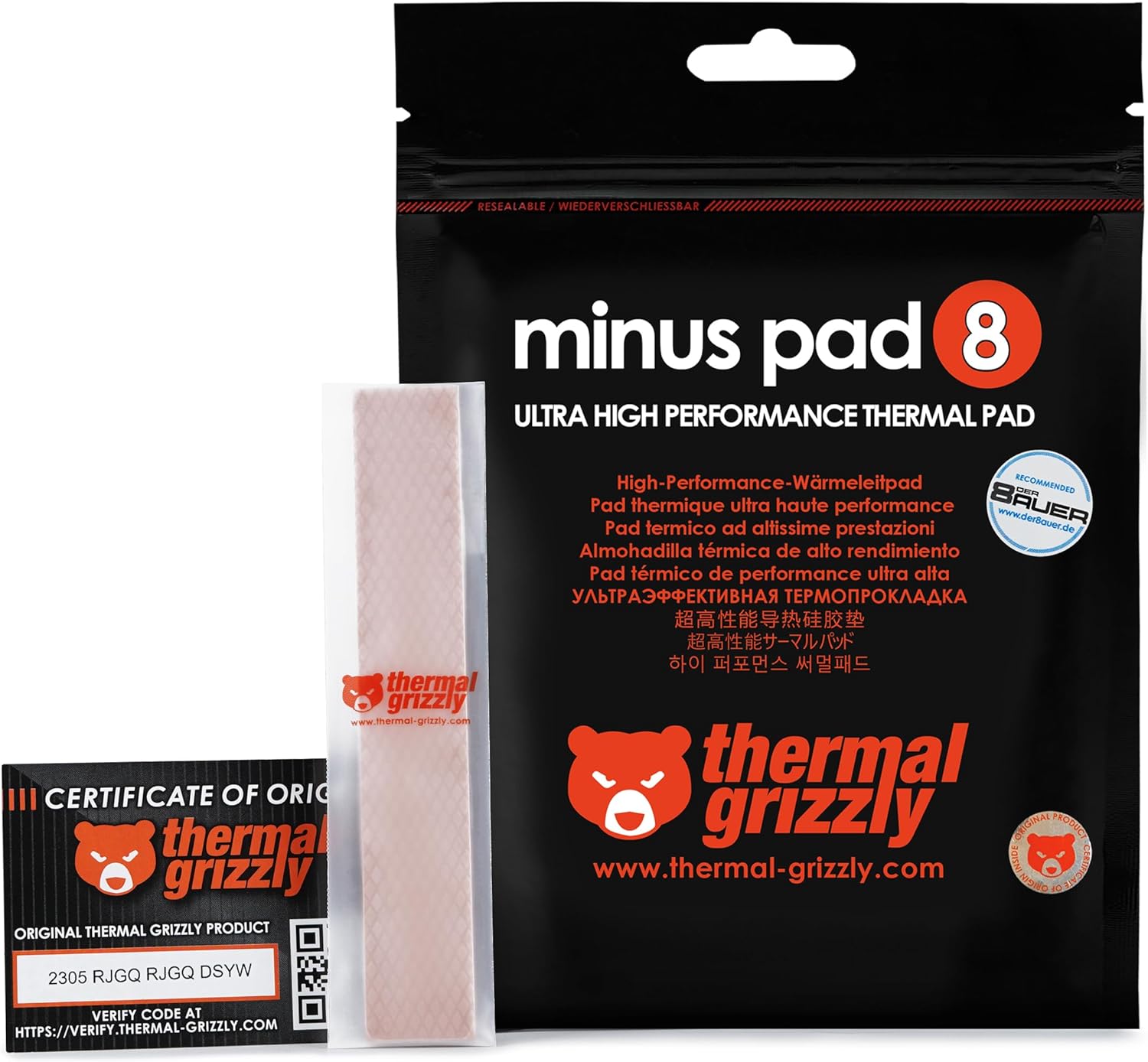Thermal Grizzly TG-MP8-120-20-05-2R Minus Pad 8 120x 20x 0,5 mm Thermal Pad