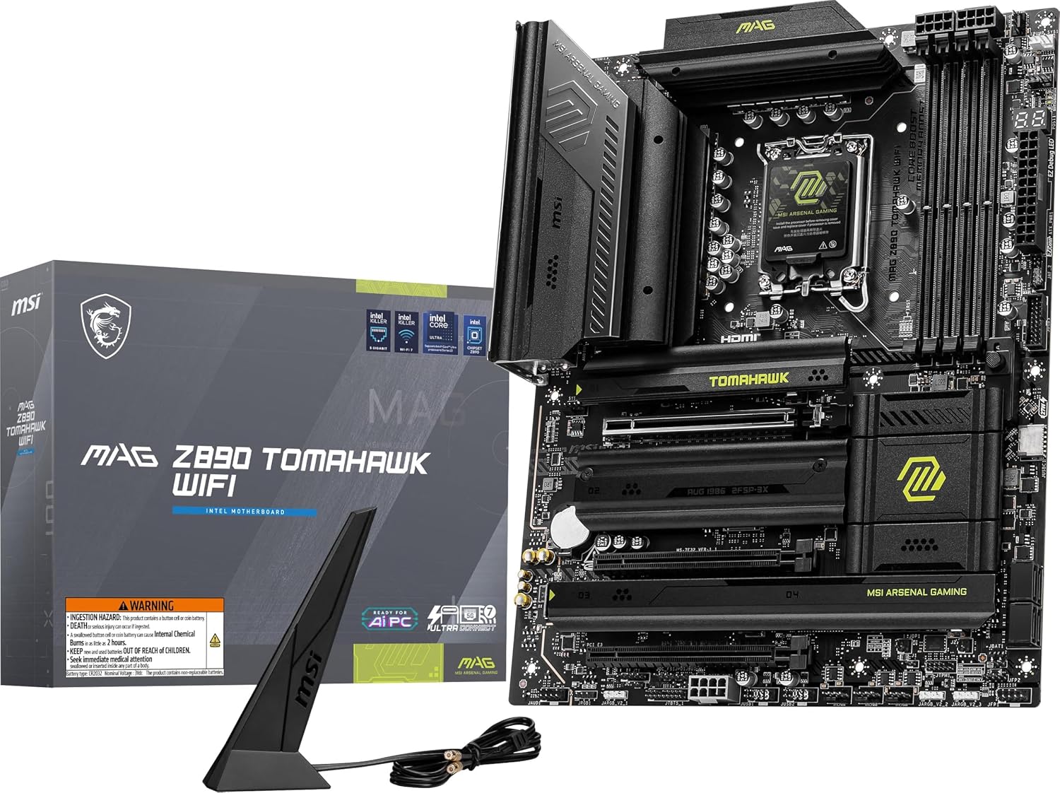 MSI MAG Z890 Tomahawk Wi-Fi DDR5 Intel Z890 Soket 1851 9200(OC)MHz ATX Gaming Anakart