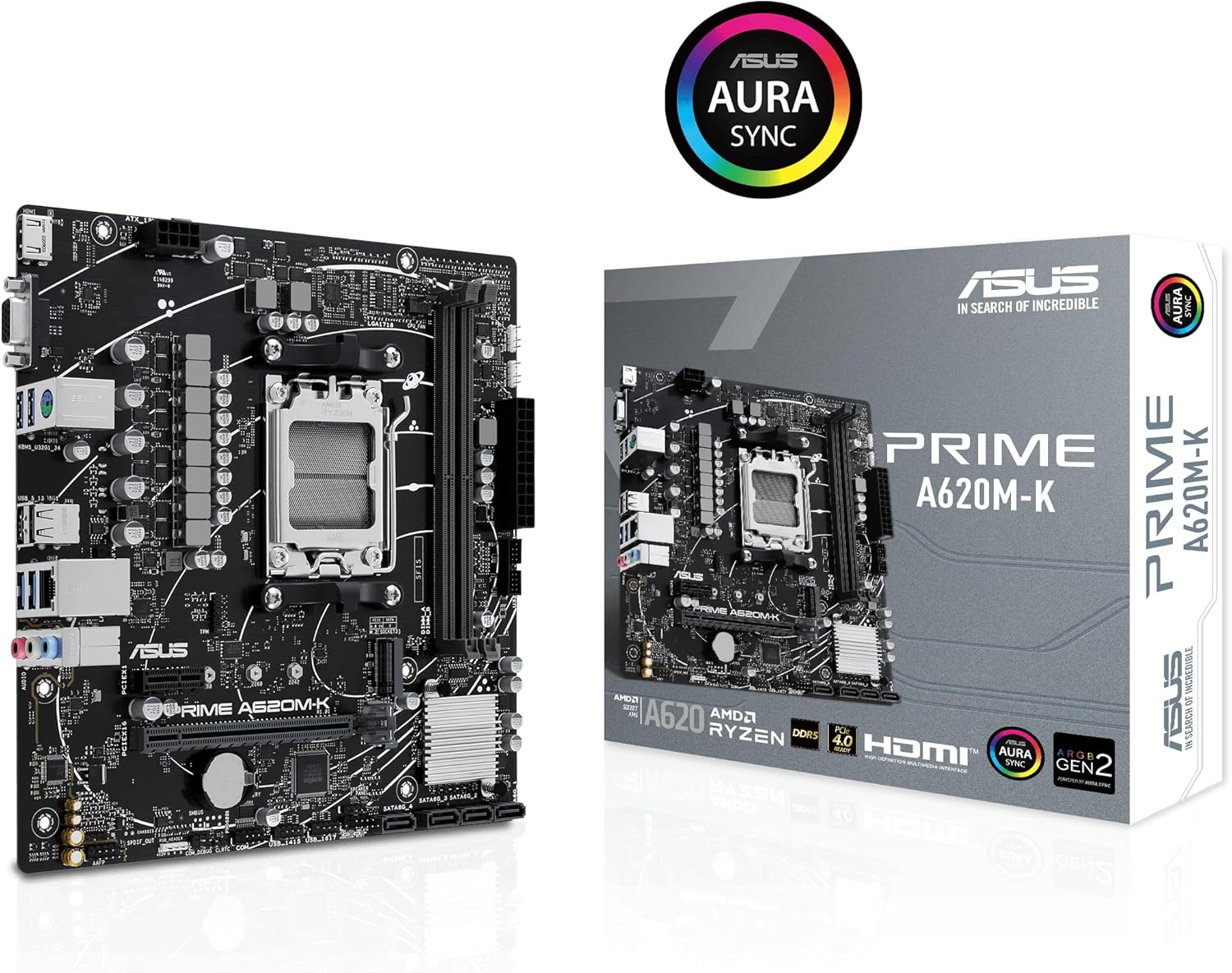 ASUS Prime A620M-K AMD A620 AM5 Soket DDR5 6400(OC)MHz mATX Anakart