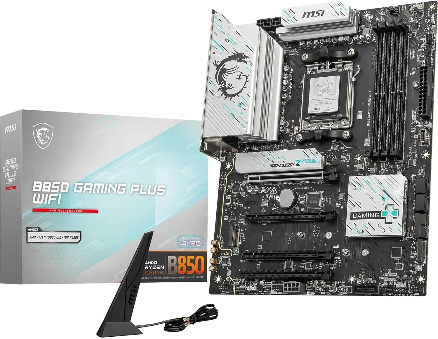 MSI B850M Gaming Plus Wi-Fi DDR5 AM5 8200(OC)Mhz mATX Gaming Anakart