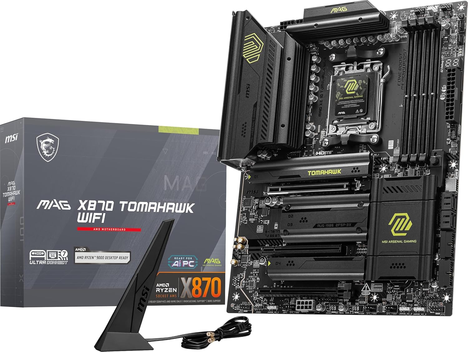 MSI MAG X870 Tomahawk Wi-Fi DDR5 AMD X870 Soket DDR5 8400+(OC)MHz ATX Gaming Anakart