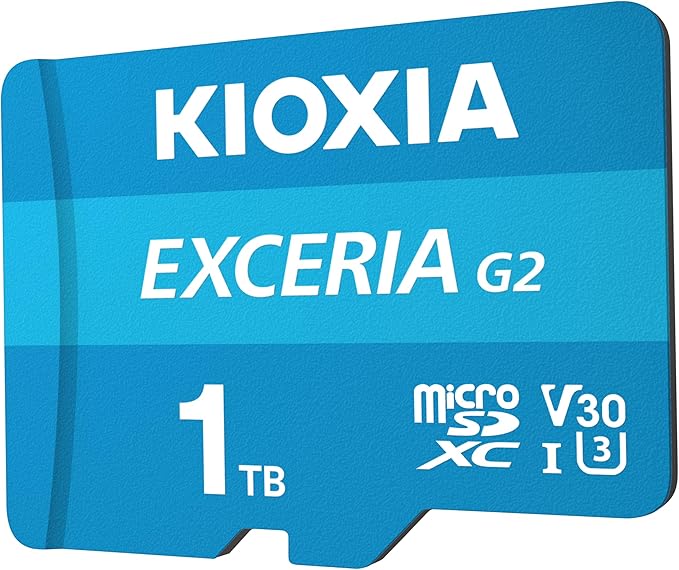 Kioxia Exceria G2 LMEX2L001TG2 Class 10 UHS-I U3 V30 1 TB Micro SD Kart