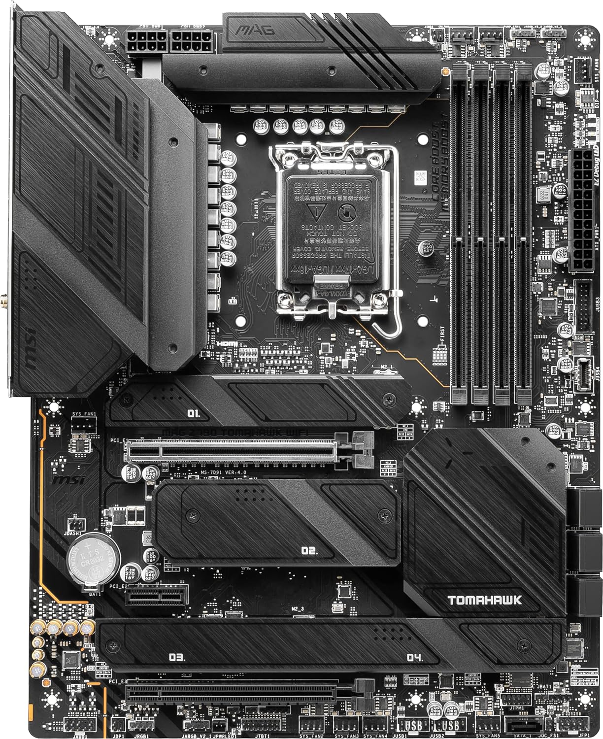 MSI MAG Z790 Tomahawk Wi-Fi DDR5 Intel Z790 Soket 1700 DDR5 7200(OC)MHz ATX Gaming Anakart