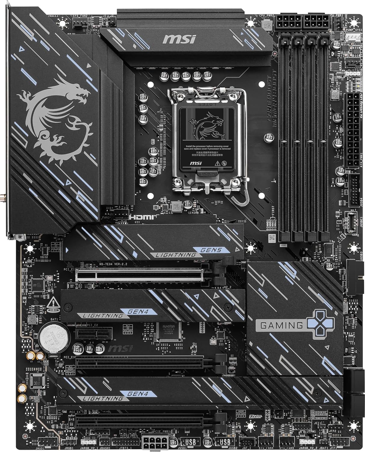 MSI Z890 Gaming Plus Wi-Fi Intel Soket 1851 DDR5 9200MHZ (OC) WIFI 7 ATX Gaming Anakart