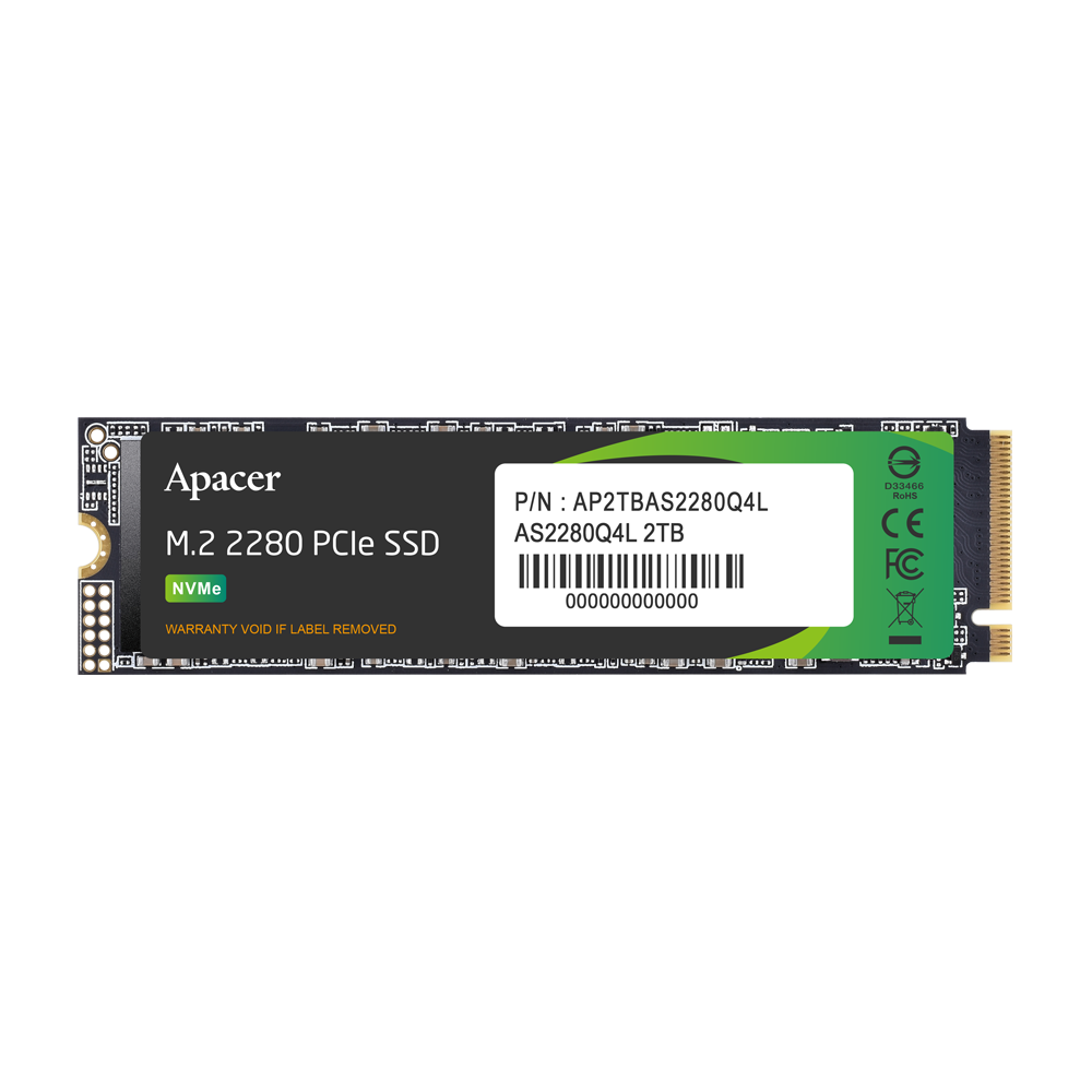 Apacer AP256GAS2280Q4L-1 AS2280Q4L 256GB PCIe Gen4x4 NVMe M.2 SSD 3300/1300MB/s