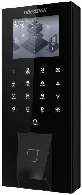 Hikvision DS-K1T807MBFWX-E1 Parmak İzi Geçiş Kontrol Terminali, Mifare Kart Okuyucu, Bluetooth ve IP65