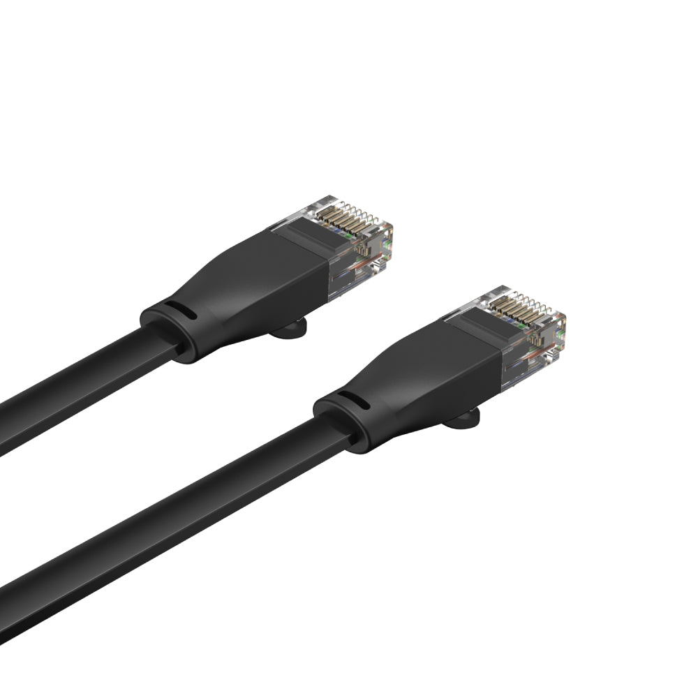 Unitek C1813GBK CAT6 10 Metre Flat Patch Ethernet Kablosu 1Gbps, Siyah