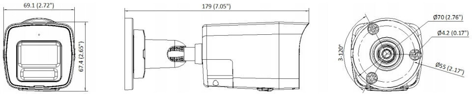 Hikvision DS-2CD1043G2-LIUF/SL 4 MP Smart Hibrit Işıklı IP Bullet Kamera, Mikrofon, Hoparlör ve Alarm