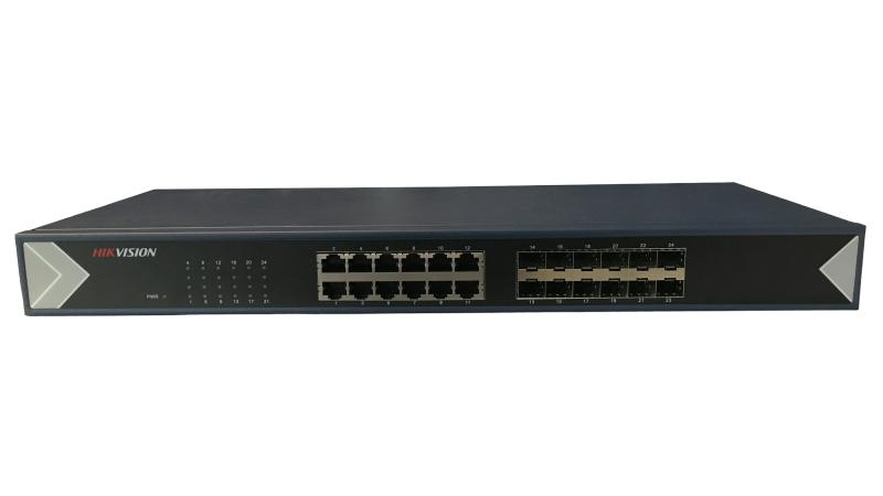 Hikvision DS-3E0524TF 24 Port 12xGE + 12xSFP Gigabit Omurga Switch