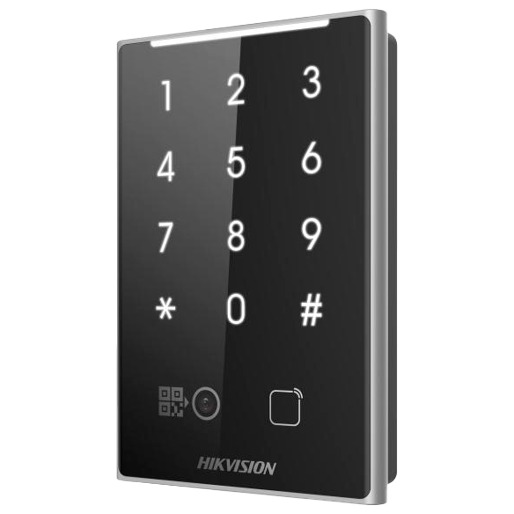 Hikvision DS-K1109DKB-QR Mifare, DESFire ve Felica Kart Okuyucu, QR Kod, Tuş Takımı ve Bluetooth