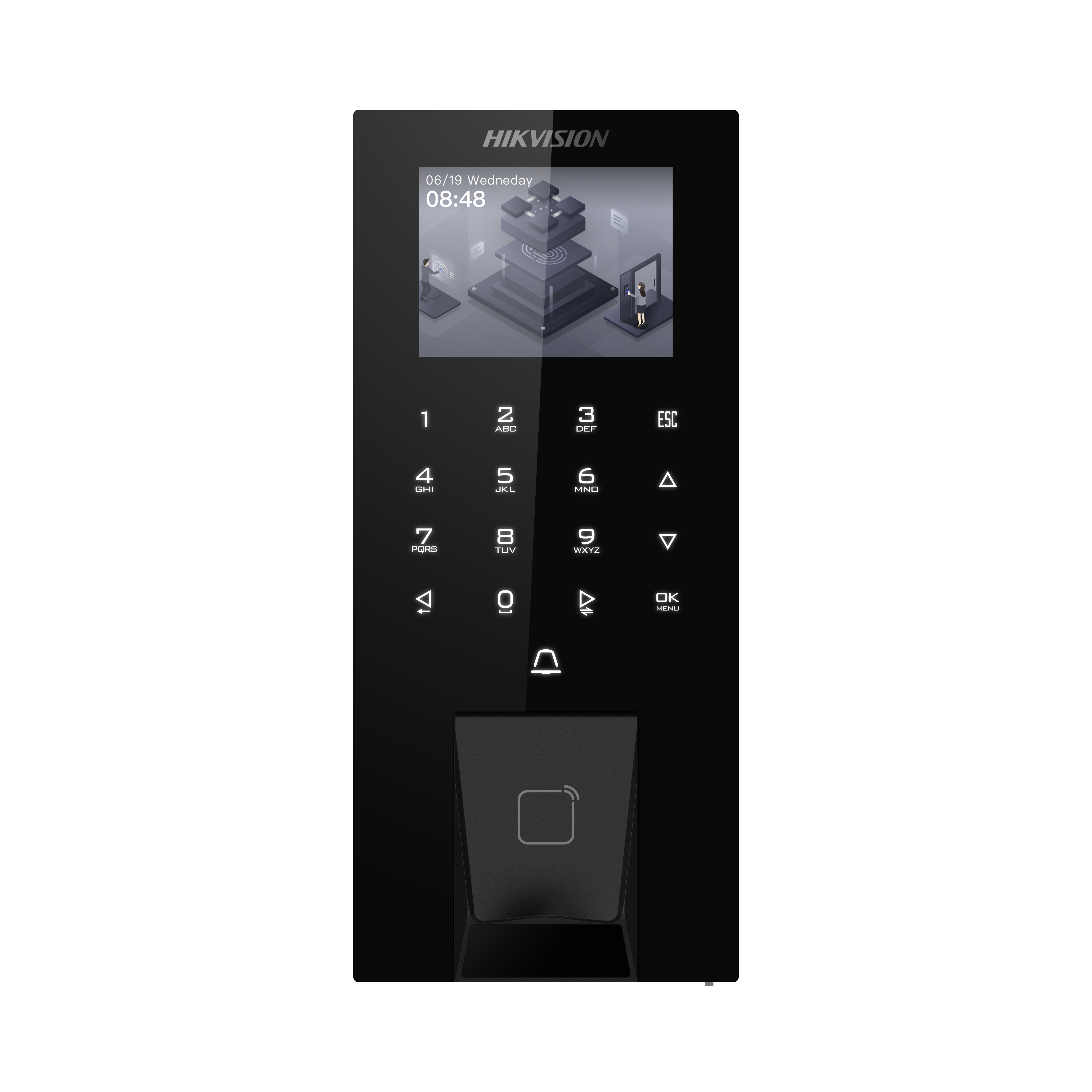 Hikvision DS-K1T807MBWX-QRE1 Geçiş Kontrol Terminali, Mifare Kart, QR Kod, Bluetooth ve Wi-Fi