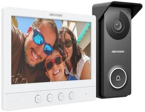 Hikvision DS-KIS213 4 Kablolu HD 7" LCD Ekran Dahili Mikrofon ve Hoparlör Interkom Kiti