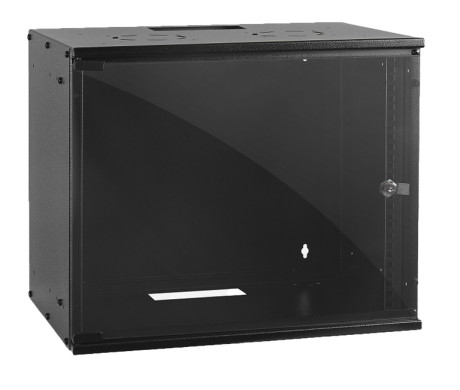 Ezcool 9U 500x400 Demonte Soho Kabinet 19" Rack Duvar Tipi Network Kabini Temperli Cam Kapak