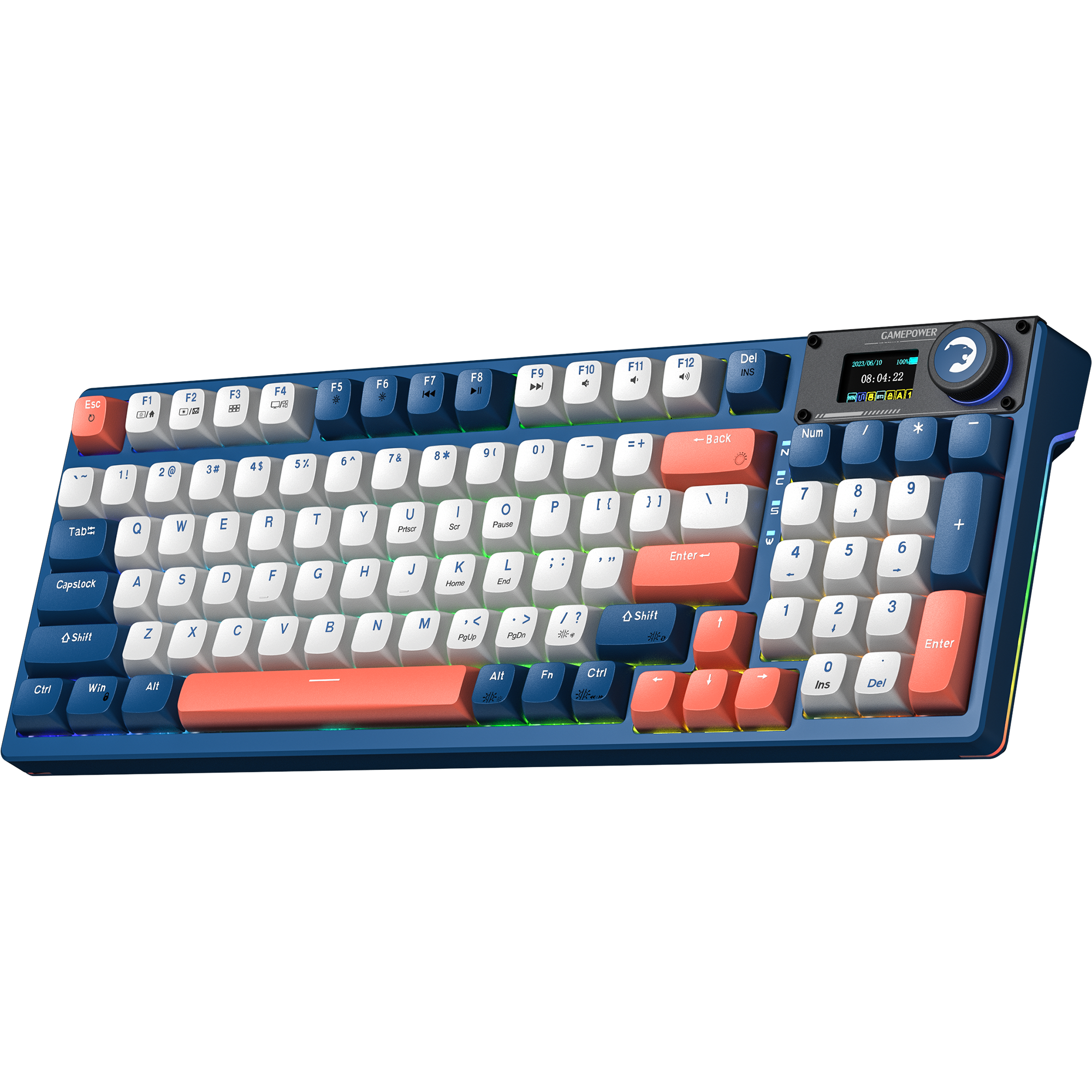 GamePower Gasket Elite X RGB Wireless, Bluetooth, Kablolu Mekanik Hot-Swap Yağlı Switch Gasket Gaming Klavye