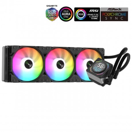 GamePower Skadi Square 360 RGB Borulu 360mm CPU Sıvı Soğutma, Siyah