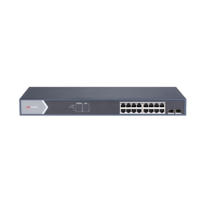Hikvision DS-3E1518P-SI 16 Port Gigabit 2 Port SFP 225W Yönetilebilir POE Switch