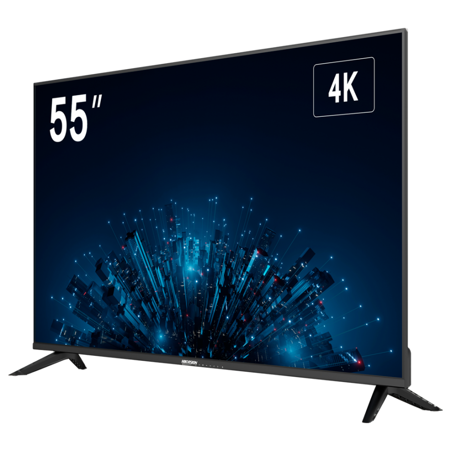Hikvision DS-D5055U3-1V0S 55" 4K UHD VA LED Monitör, 60 Hz Yenileme Hızı, Dahili Hoparlör