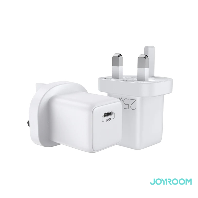 Joyroom L-P251 25W USB-C PD 3.0 Hızlı Şarj Adaptörü, Beyaz