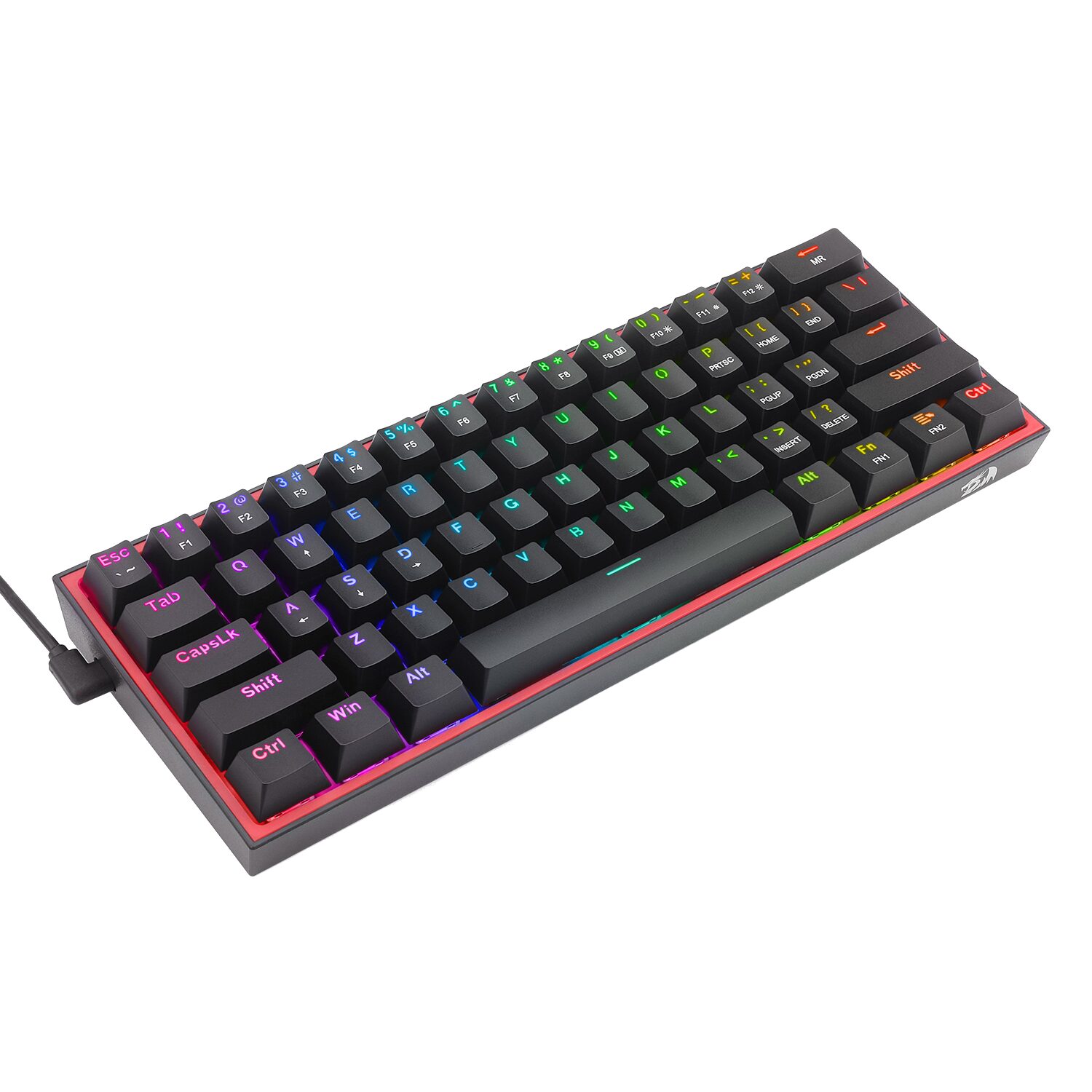 Redragon K616 Fizz Pro RGB Red Switch TR Kablosuz Mekanik Oyuncu Klavyesi, Siyah