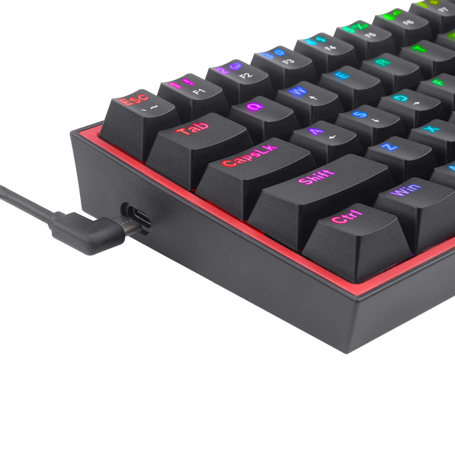 Redragon K616 Fizz Pro RGB Red Switch TR Kablosuz Mekanik Oyuncu Klavyesi, Siyah