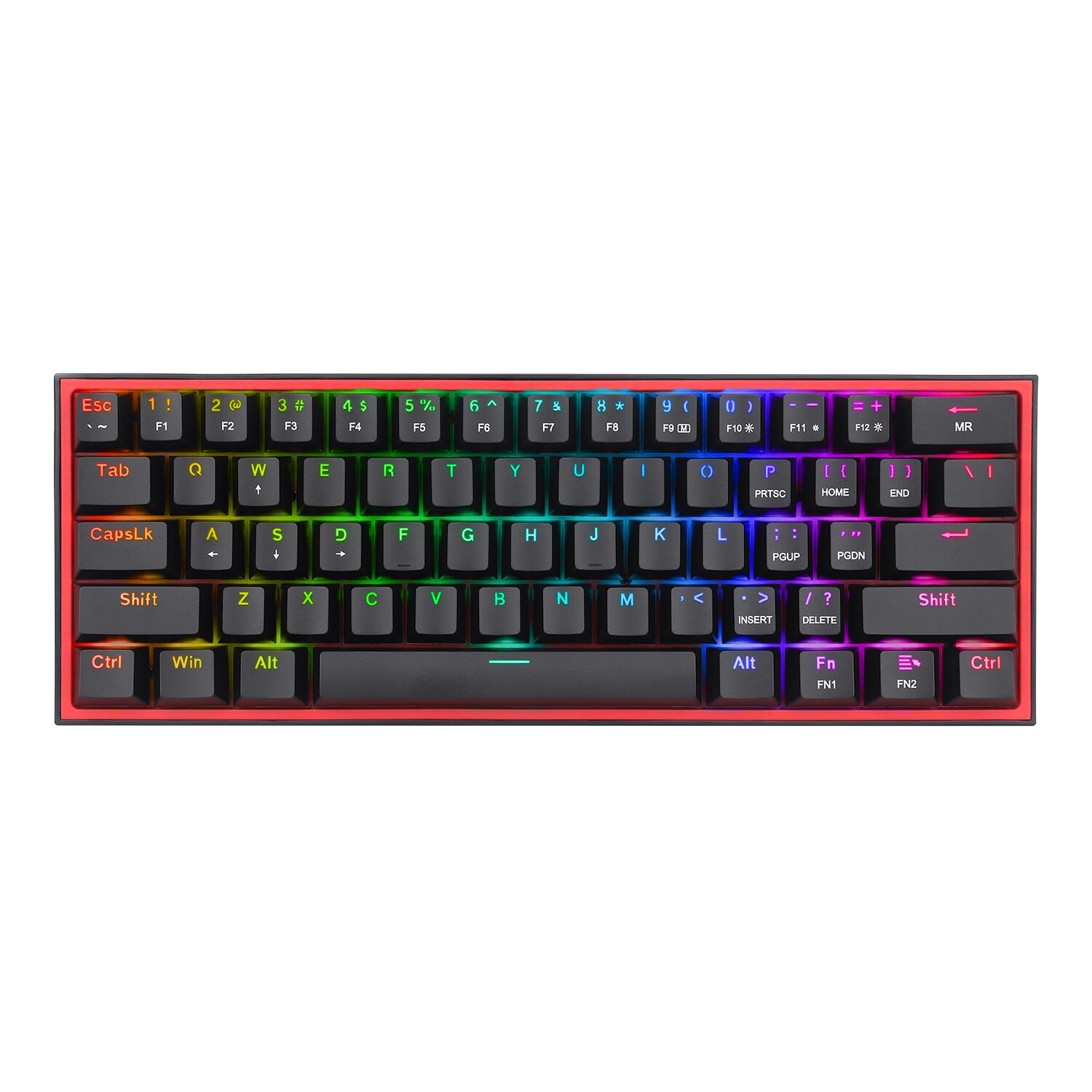 Redragon K616 Fizz Pro RGB Red Switch TR Kablosuz Mekanik Oyuncu Klavyesi, Siyah
