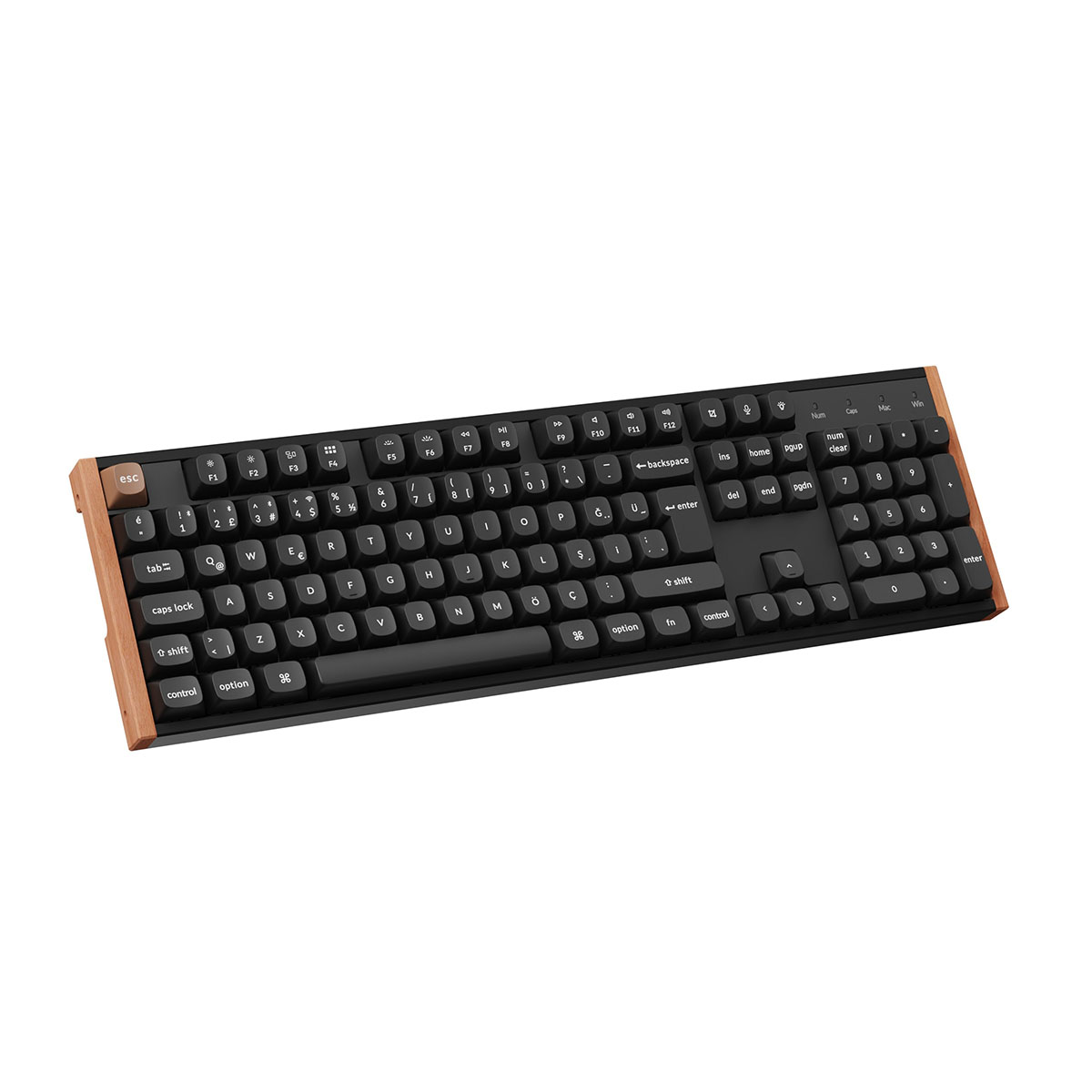 Keychron K10 HE K10H-F1-TR Anahtar Gateron Çift Raylı Kablosuz TR Manyetik Oyuncu Klavyesi, Siyah