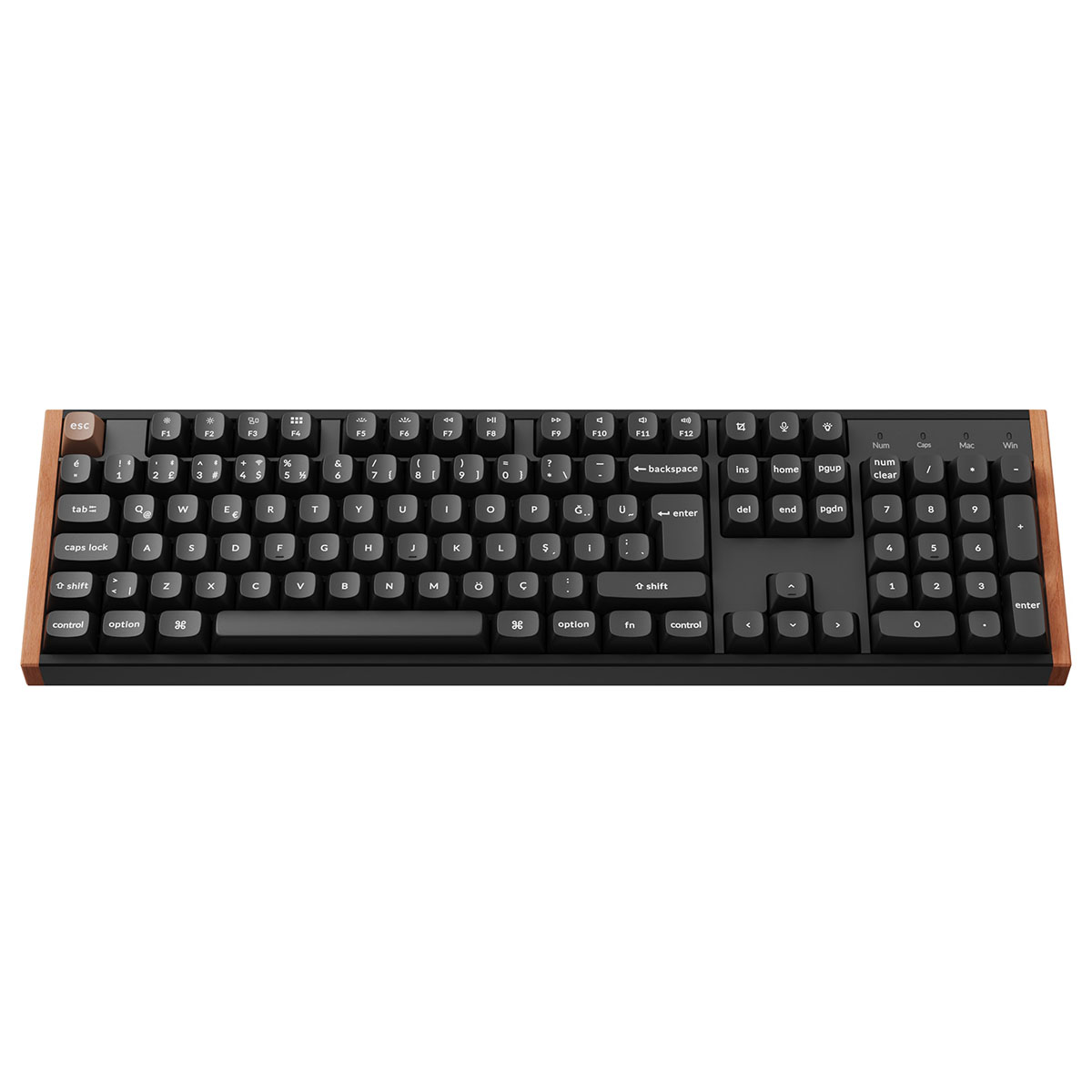 Keychron K10 HE K10H-F1-TR Anahtar Gateron Çift Raylı Kablosuz TR Manyetik Oyuncu Klavyesi, Siyah