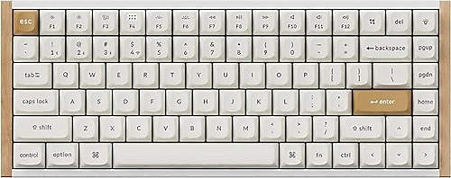 Keychron K2 HE K2H-Q1-TR Special Edition RGB TR Manyetik Switch Kablosuz Ahşap Kenarlı Klavye, Beyaz