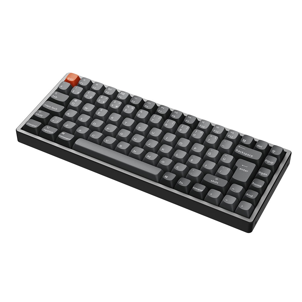 Keychron K2 Max K2M-J1-TR %75 RGB Red Switch Kablosuz TR Mekanik Karbon Gaming Klavye, Siyah