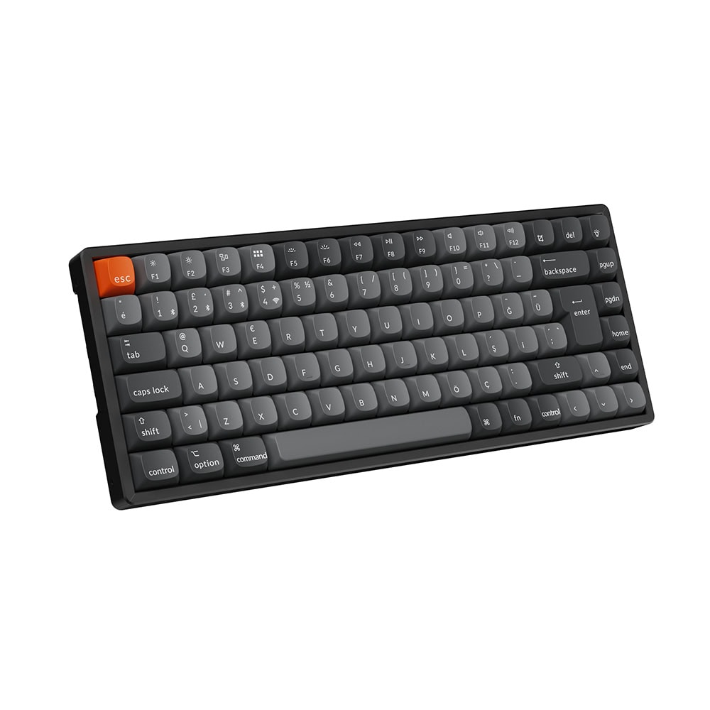 Keychron K2 Max K2M-J1-TR %75 RGB Red Switch Kablosuz TR Mekanik Karbon Gaming Klavye, Siyah