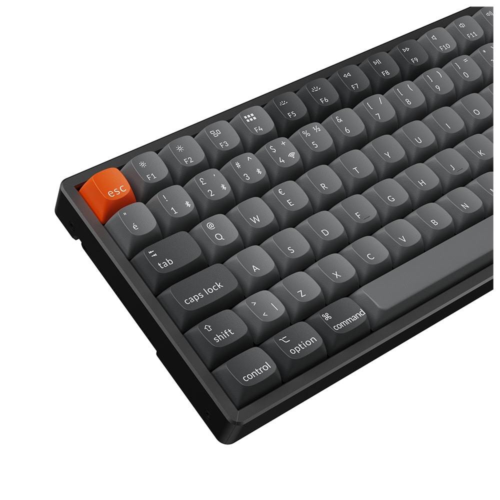 Keychron K2 Max K2M-J1-TR %75 RGB Red Switch Kablosuz TR Mekanik Karbon Gaming Klavye, Siyah
