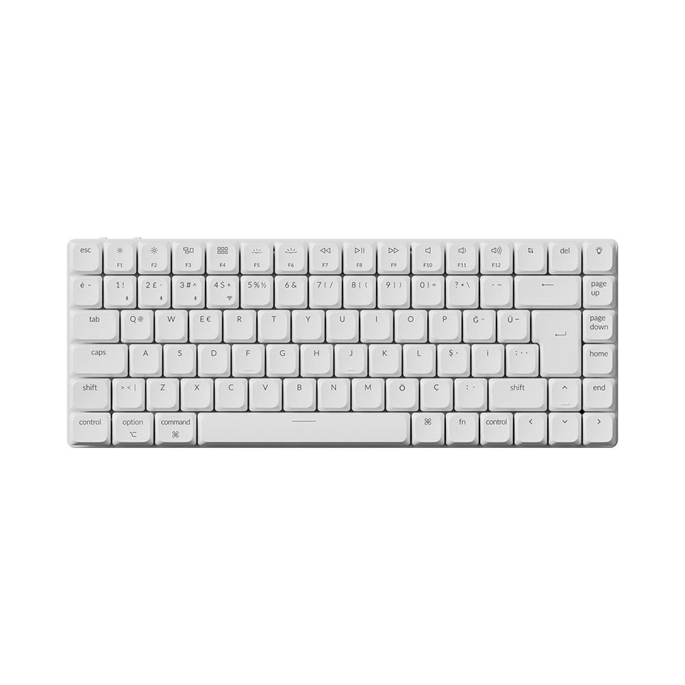 Keychron K3 Max K3M-Q3-TR %75 RGB Brown Switch Kablosuz TR Mekanik Gaming Klavye, Beyaz
