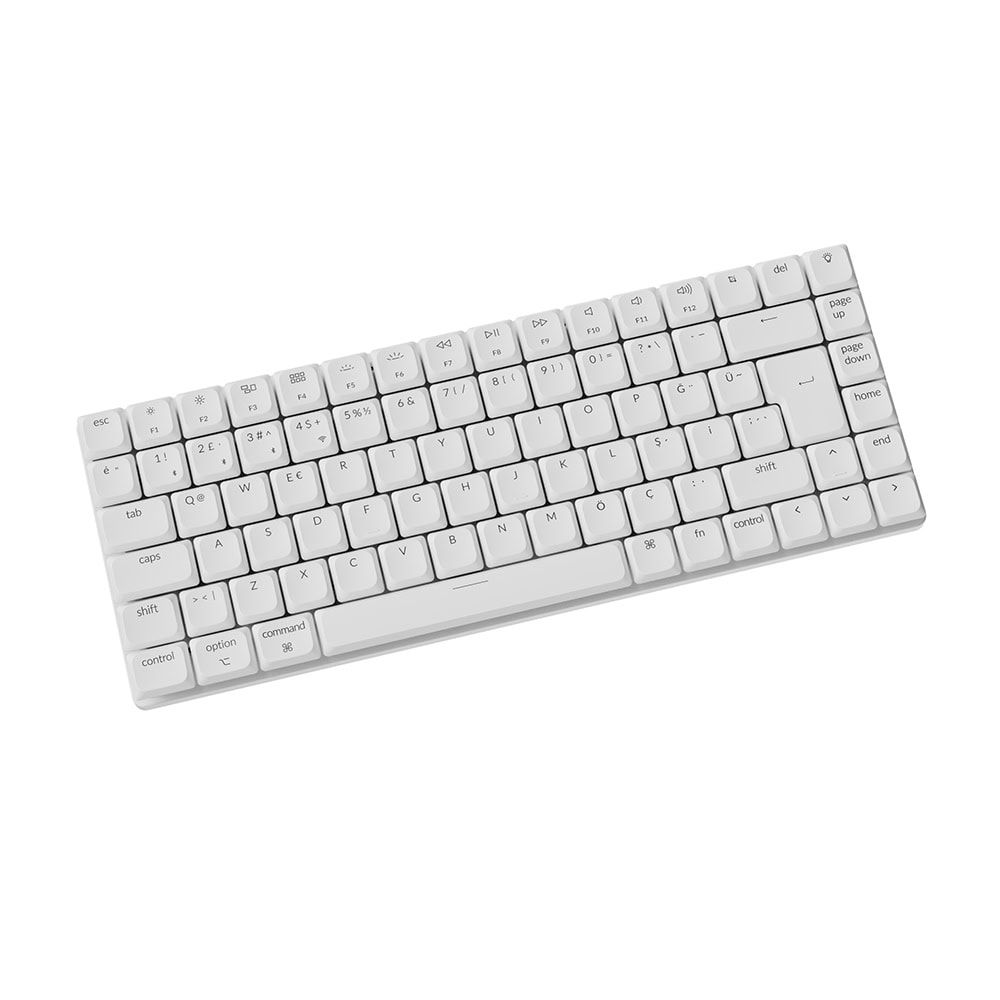 Keychron K3 Max K3M-Q1-TR %75 RGB Red Switch Kablosuz TR Mekanik Gaming Klavye, Beyaz