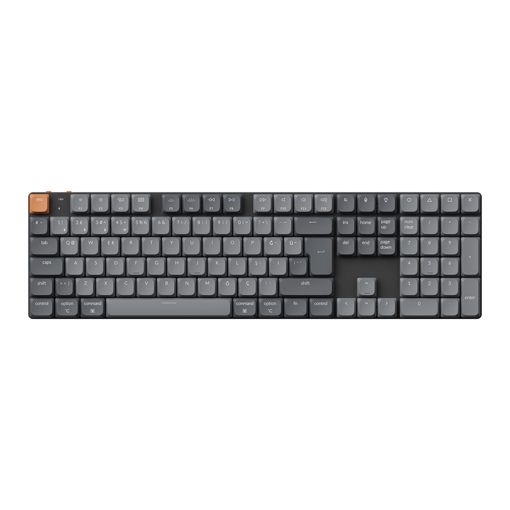 Keychron K5 Max K5M-H1-TR %100 RGB Red Switch Kablosuz TR Mekanik Karbon Siyah Gaming Klavye